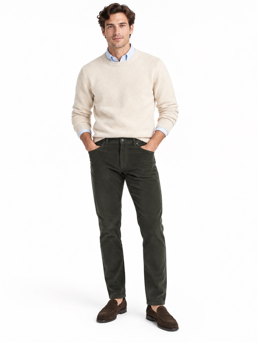 J. Crew Men’s Slim Fit Cotton Corduroy Pants 31x30 Green